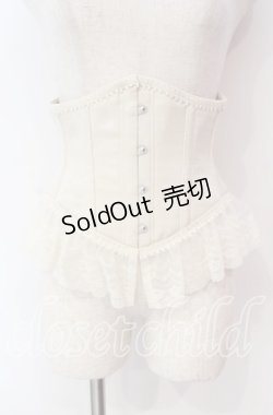 画像1: abilletage / レースプリントショートコルセット 3 アイボリー O-25-11-03-024-GO-TO-OW-OS