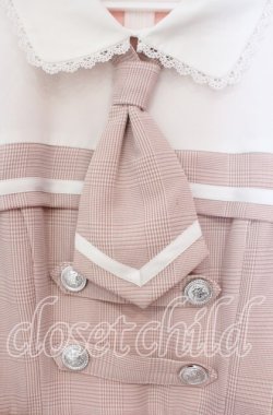 画像2: DearMyLove / 探偵ネクタイワンピース M ピンク O-25-11-04-032-EL-OP-OW-OS