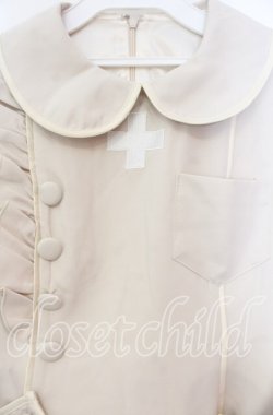 画像2: DearMyLove / パイピングフリルナースワンピース M ベージュ O-25-11-04-033-EL-OP-OW-OS