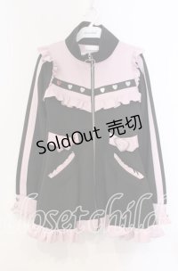 DearMyLove / フリルたっぷりメイドジャージワンピース M ピンク O-25-11-04-034-EL-OP-OW-OS