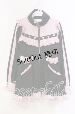 画像1: DearMyLove / フリルたっぷりメイドジャージワンピース M ピンク O-25-11-04-034-EL-OP-OW-OS