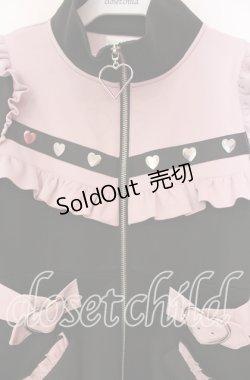 画像2: DearMyLove / フリルたっぷりメイドジャージワンピース M ピンク O-25-11-04-034-EL-OP-OW-OS