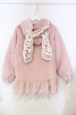 画像3: DearMyLove / レースアップうさ耳ビジューファーコート M ピンク O-25-11-04-035-EL-CO-OW-OS