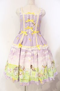 metamorphose / Dreamy Little Farm はしごレースフリルジャンパースカート 1 ラベンダー O-25-11-04-039-ME-OP-IG-OS