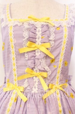 画像2: metamorphose / Dreamy Little Farm はしごレースフリルジャンパースカート 1 ラベンダー O-25-11-04-039-ME-OP-IG-OS