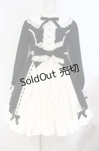 DearMyLoveEmily / プリンセスティアードはしごレースフリルワンピース M クロ×シロ O-25-11-04-041-LO-OP-IG-OS