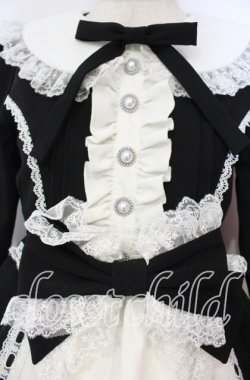 画像2: DearMyLoveEmily / プリンセスティアードはしごレースフリルワンピース M クロ×シロ O-25-11-04-041-LO-OP-IG-OS