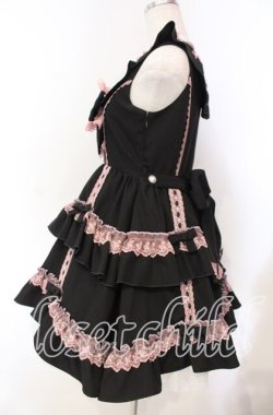 画像4: DearMyLoveEmily / フリルたっぷりはしごレースリボンジャンスカ M クロ×ピンク O-25-11-04-042-LO-OP-IG-OS