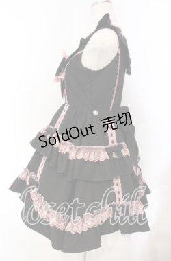 画像4: DearMyLoveEmily / フリルたっぷりはしごレースリボンジャンスカ M クロ×ピンク O-25-11-04-042-LO-OP-IG-OS