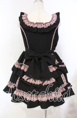 画像5: DearMyLoveEmily / フリルたっぷりはしごレースリボンジャンスカ M クロ×ピンク O-25-11-04-042-LO-OP-IG-OS