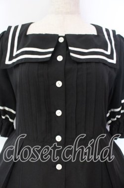 画像2: Physical Drop / 半袖スクエアタックセーラーワンピース  クロ O-25-11-04-043-LO-OP-IG-OS