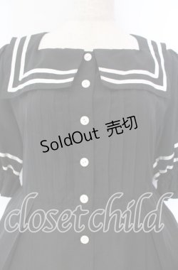 画像2: Physical Drop / 半袖スクエアタックセーラーワンピース  クロ O-25-11-04-043-LO-OP-IG-OS