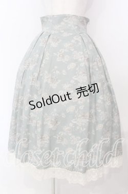 画像1: Victorian maiden / カントリーハイウエストスカート  ライトグリーン O-25-11-04-045-CL-SK-IG-OS