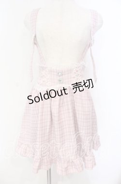 画像1: DearMyLove / はしごレースアップフリルハートスカート S ピンク O-25-11-04-048-EL-SK-OW-OS