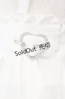 画像2: DearMyLove / 推し色サイドキラキラハートバックルサス付きスカート S シロ O-25-11-04-050-EL-SK-OW-OS