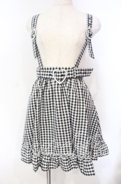 画像1: DearMyLove / ストーンバックルサスフリルスカート M クロ O-25-11-04-052-EL-SK-OW-OS