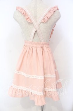 画像3: DearMyLove / はしごレースサス付きフリルリボンスカート S ピンク O-25-11-04-053-EL-SK-OW-OS