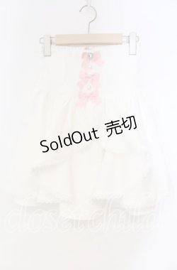 画像1: DearMyLove / フロントラッフルコルセットスカート S シロ O-25-11-04-054-EL-SK-OW-OS