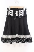DearMyLove / レースアップポンポンリボンフレアスカート S クロ O-25-11-04-056-EL-SK-OW-OS