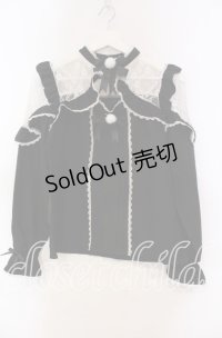 DearMyLove / レースフリルポンポンリボンブラウス M クロ O-25-11-04-007-EL-BL-OW-OS