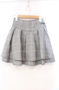 TRAVAS TOKYO / レイヤードフリルスカート M グレー O-25-11-04-058-PU-SK-OW-ZT249