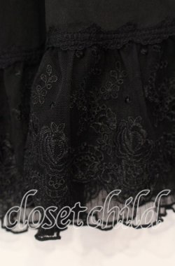 画像2: axes femme / ドットチュール使いペチスカート M クロ O-25-11-04-062-AX-SK-IG-OS