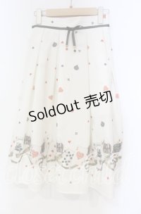 Secret Honey / トランプ柄スカート 8 アイボリー O-25-11-04-064-CA-SK-YM-OS
