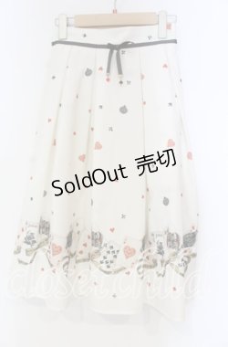 画像1: Secret Honey / トランプ柄スカート 8 アイボリー O-25-11-04-064-CA-SK-YM-OS