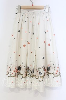 画像4: Secret Honey / トランプ柄スカート 8 アイボリー O-25-11-04-064-CA-SK-YM-OS