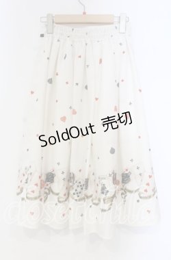 画像4: Secret Honey / トランプ柄スカート 8 アイボリー O-25-11-04-064-CA-SK-YM-OS