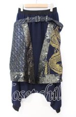 画像1: Qutie Frash / ラップ付きサルエルパンツ  ネイビー O-25-11-04-065-QU-PA-OW-ZT546 (1)