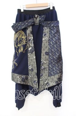 画像3: Qutie Frash / ラップ付きサルエルパンツ  ネイビー O-25-11-04-065-QU-PA-OW-OS