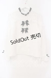 DearMyLove / ハートビジューリボンオフショル風レースブラウス M シロ O-25-11-04-008-EL-BL-OW-OS