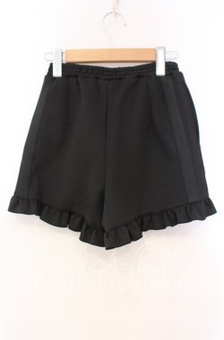 画像2: DearMyLove / ジャージフリルショートパンツ S クロ O-25-11-04-067-EL-PA-OW-OS