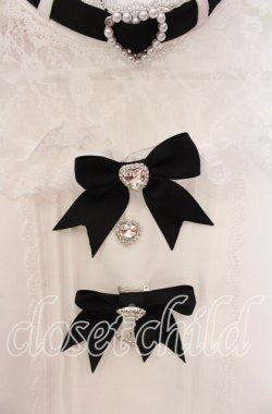 画像2: DearMyLove / ハートビジューリボンオフショル風レースブラウス M シロ O-25-11-04-008-EL-BL-OW-OS