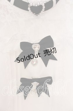 画像2: DearMyLove / ハートビジューリボンオフショル風レースブラウス M シロ O-25-11-04-008-EL-BL-OW-OS