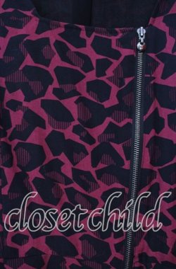 画像2: HYSTERIC GLAMOUR / HG LEOPARD総柄ジップワンピース  ピンク×ブラック O-25-11-04-072-PU-OP-IG-OS