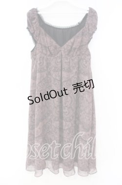 画像1: HYSTERIC GLAMOUR /ULLDANCINGLACE総柄ギャザーワンピース  ピンク×クロ O-25-11-04-073-PU-OP-IG-OS