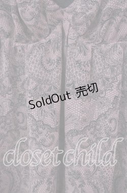 画像2: HYSTERIC GLAMOUR /ULLDANCINGLACE総柄ギャザーワンピース  ピンク×クロ O-25-11-04-073-PU-OP-IG-OS