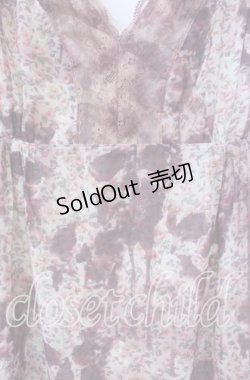 画像2: HYSTERIC GLAMOUR / ローズプリントワンピース  アイボリー×ピンク O-25-11-04-075-PU-OP-IG-OS