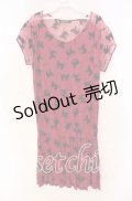 【SALE】HYSTERIC GLAMOUR /ACK CAT総柄ワンピース  ピンク×クロ O-25-11-04-076-PU-OP-IG-ZT037