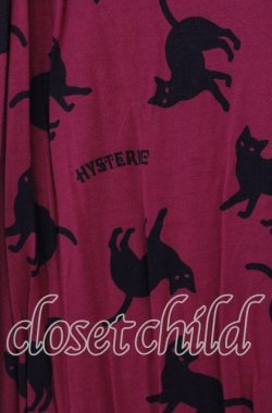 画像2: HYSTERIC GLAMOUR /ACK CAT総柄ワンピース  ピンク×クロ O-25-11-04-076-PU-OP-IG-OS