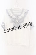 Dear My Love / ハートリボンたっぷりフリルセーラーブラウス M サックス O-25-11-04-009-EL-BL-OW-OS