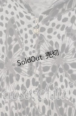 画像2: HYSTERIC GLAMOUR / バタフライジップパーカー  グレー×ブラック O-25-11-04-077-PU-TO-IG-OS