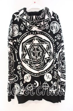 画像2: Drug Honey / 魔法陣総柄ジップパーカー  ブラック O-25-11-04-078-PU-TO-IG-OS