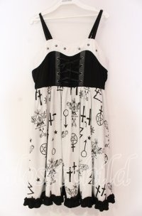 SEX POT ReVeNGe / LACE UP WITCH ワンピース  ホワイト×ブラック O-25-11-04-080-SP-OP-IG-ZT406