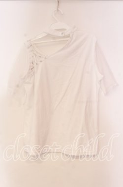 画像2: Drug Honey / メッシュ切り替えチョーカーカットソー  ホワイト O-25-11-04-081-PU-TO-IG-OS