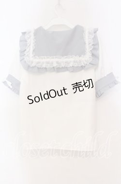 画像3: Dear My Love / ハートリボンたっぷりフリルセーラーブラウス M サックス O-25-11-04-009-EL-BL-OW-OS