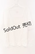 【SALE】Secret Honey / スクエア襟テレコTシャツ 0 シロ O-25-11-04-084-CA-TS-YM-ZT179