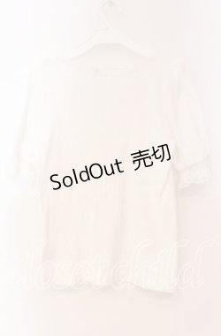 画像3: 【SALE】Secret Honey / スクエア襟テレコTシャツ 0 シロ O-25-11-04-084-CA-TS-YM-ZT179